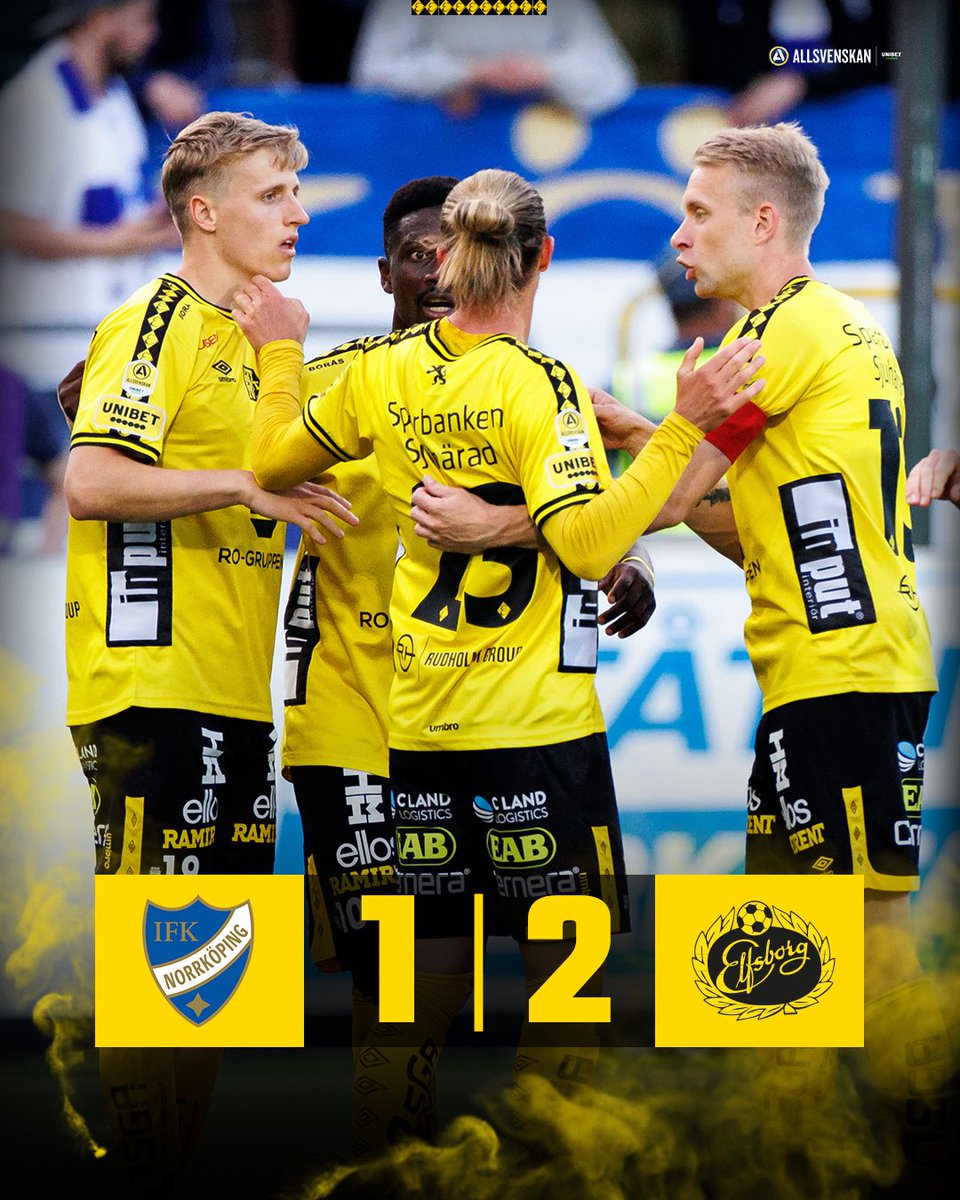 IFElfsborg1904's tweet photo. ⏱️ 90’ | Vilken underbar vändning - vi tar med oss tre poäng i bussen hem 🤝

⚽️ Jeppe Okkels
⚽️ Självmål

#IFKN | 1-2 | #IFE https://t.co/ffpAD2fA1W