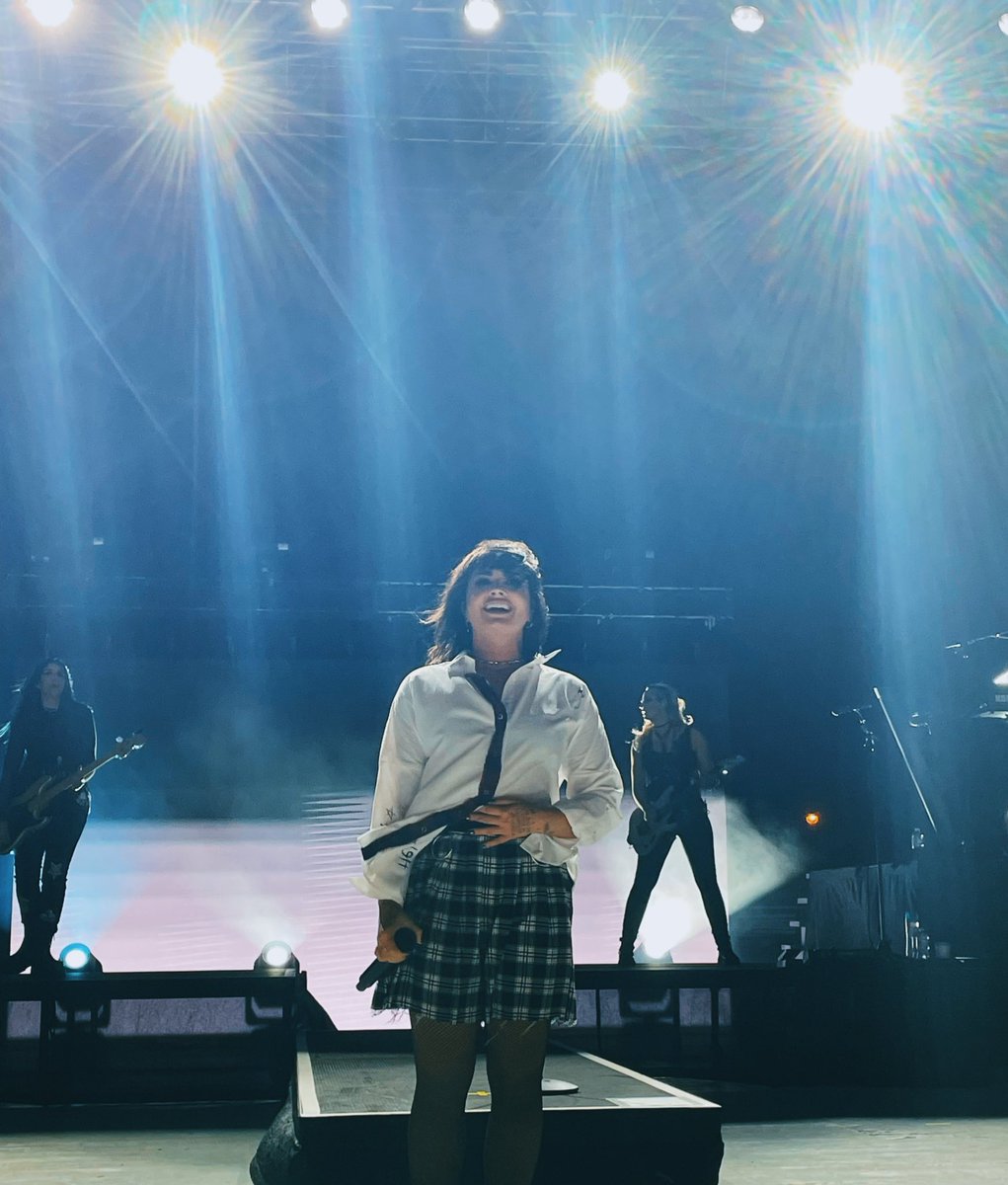 demisdawn's tweet photo. this photo i took during opening night will always be so special to me. you can literally see how genuinely happy demi was to be back on stage🥹 https://t.co/80x7t8k85P