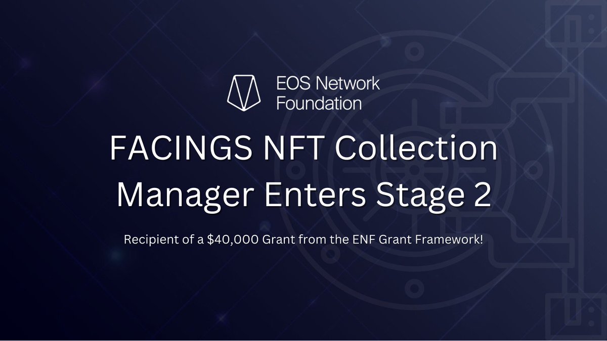 Vaulta (prev. EOS) (@vaulta_) on Twitter photo The <a href="/FACINGSofficial/">FACINGS ๐ Creator now Live! ๐</a> NFT Collection Manager reached a new milestone in the #ENF Grant Framework โ
The goal of this project is to create a developer friendly ecosystem for extending the core collection-manager app ๐ ๏ธ
Read more ๐
github.com/eosnetworkfounโฆ The <a href="/FACINGSofficial/">FACINGS ๐ Creator now Live! ๐</a> NFT Collection Manager reached a new milestone in the #ENF Grant Framework โ
The goal of this project is to create a developer friendly ecosystem for extending the core collection-manager app ๐ ๏ธ
Read more ๐
github.com/eosnetworkfounโฆ