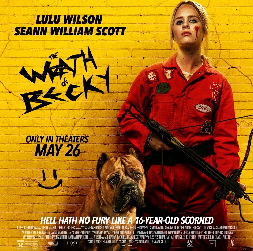 FJBComics's tweet photo. Two years after escaping an attack on her family, #Becky is attempting to rebuild her life. But when her home is broken into by a group called the Noble Men and they take her beloved dog Diego, she returns to her old ways to protect herself.  in theaters May 26 https://t.co/7kj8NcFG1V