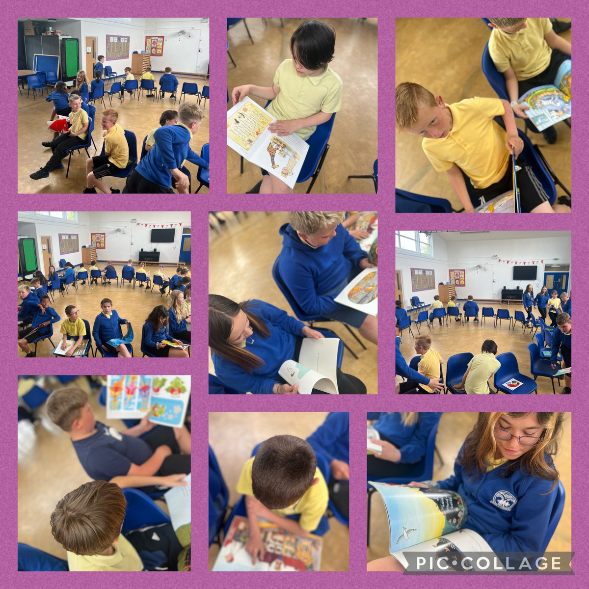 I had a lovely afternoon visiting Dosbarth Porffor. We used our pupil voice to discuss ways in which we can improve reading and what resources are desired throughout the school. We then trialled fun reading games, such musical reading chairs #AmbitiousAlys @rhosyfedwen 📚🤩🌈