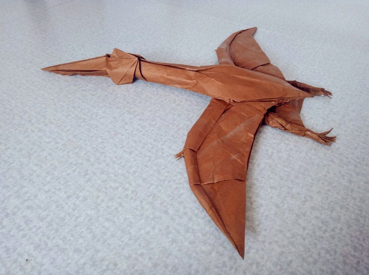 OrigamiPete on Twitter "Just winging it as I go along! Winged origami