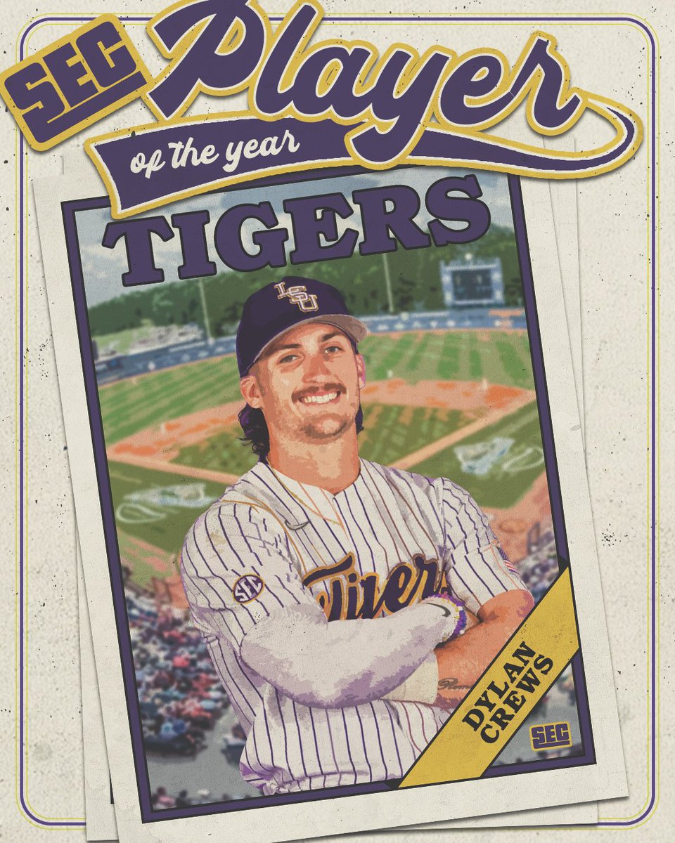 2023 #SECBSB Player of the Year 

🐅 Dylan Crews • <a href="/LSUbaseball/">LSU Baseball</a> 

⚾️ secsports.social/bsbawards23
