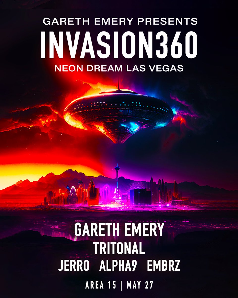 garethemery's tweet photo. Gonna be an epic Memorial Day weekend in Vegas 👊

Tickets 👉 https://t.co/kFeR9m4gMA

#INVASION360 #NEONDREAM https://t.co/qIkh1D9KkQ