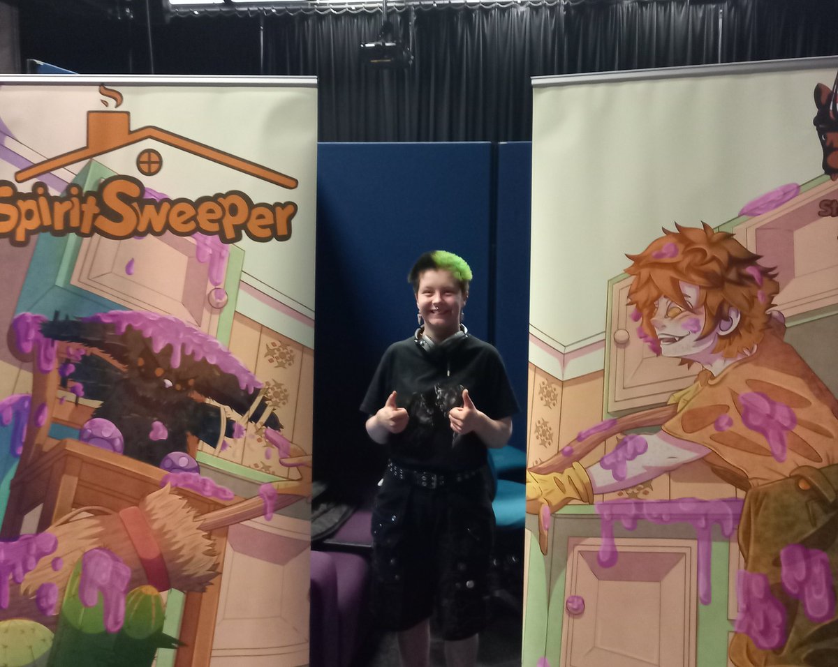 A sneak peak into the setup for Falmouth's games expo! My artwork is taller than me! Check out <a href="/_StrangeFolk/">Strange Folk Studios</a> for development updates :))