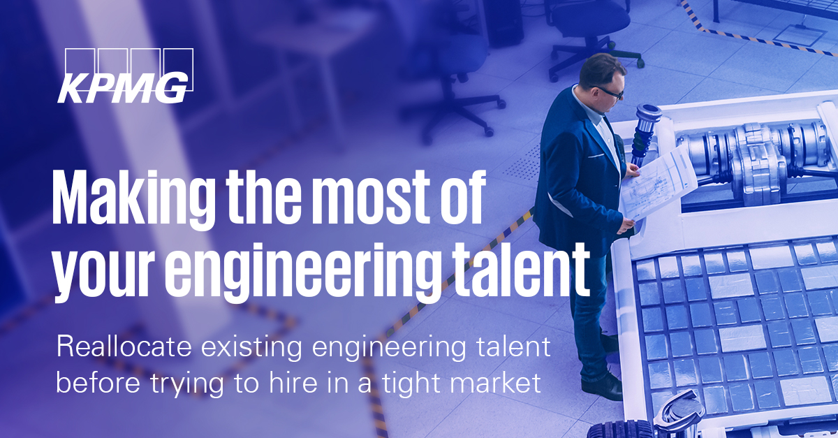 KPMG_US: By developing a clear understanding of current engineering skill sets and competencies and aligning it more effectively with actual needs, organizations may be able to avoid hiring new engineers or raising wages. ow.ly/e90L50OqFqc