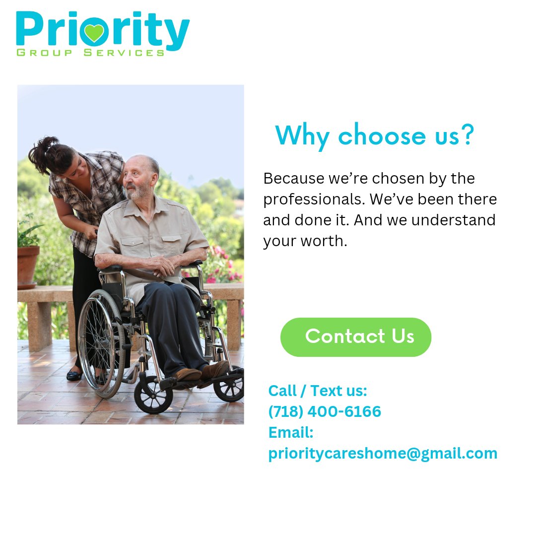 priority_nj's tweet photo. Why choose us? Look no future then Priority Groups Services. Contact us at (718) 400-6166, email prioritycareshome@gmail.com. Trust #PriorityGroupServicesNJ for compassionate and expert eldercare. Let us provide the best care for your loved ones. #prioritygroupsnj #PGNJ #homecare https://t.co/hkYixIt2fJ