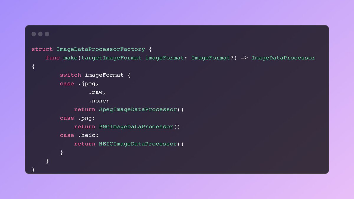 NorbiBraun's tweet image. 📱💻 Code patterns in iOS apps:
Just started using the Factory pattern more often to handle enums in a controlled way. It&apos;s been great, but also feels a bit heavyweight. What patterns have you used recently to elegantly solve a problem?

#iOS #CodePatterns #IsThisJavaEE