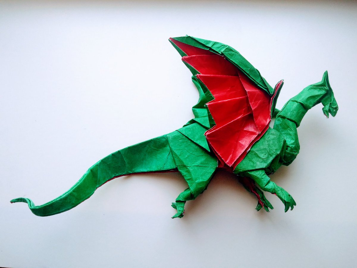 OrigamiPete on Twitter "Just winging it as I go along! Winged origami
