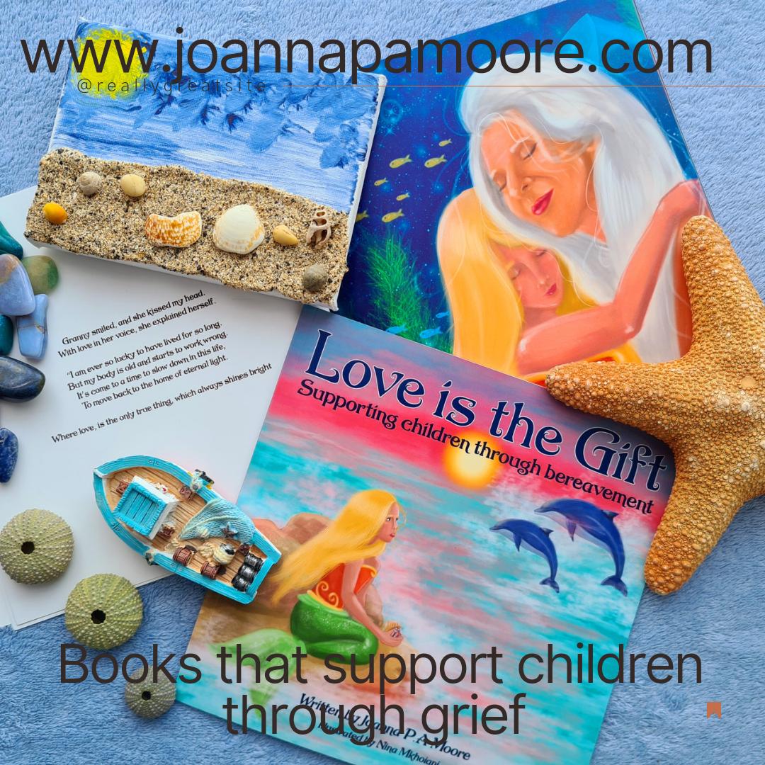 Books to explore grief and #death with children. 'Love is the Gift' Written in #rhyme for a gentle flow. 💕 
.
.
#Grief #ChildrensGriefAwareness #ChildrensBooks #KidsLiterature #ChildrensMentalHealth #Books #ParentingGrief #Loss #parentresources