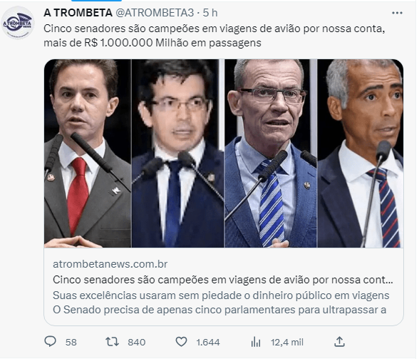 Os cara de pau...