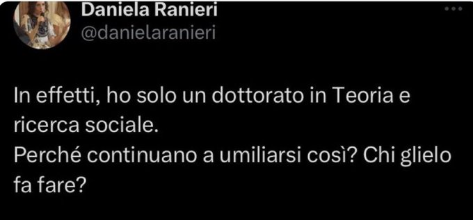 Ha un dottorato ma i documenti (DA LEI STESSA CITATI) o non li legge o non li capisce. #danielaranieri