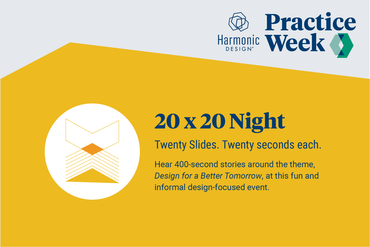 #CallForPresenters📢Attention all designers, innovators, and storytellers! We're looking for presenters for our upcoming 20x20 night. If you have an idea to share, submit your presentation proposal by May 24 at thisisharmonic.com/20x20-night 

#20x20night #HarmonicPracticeWeek