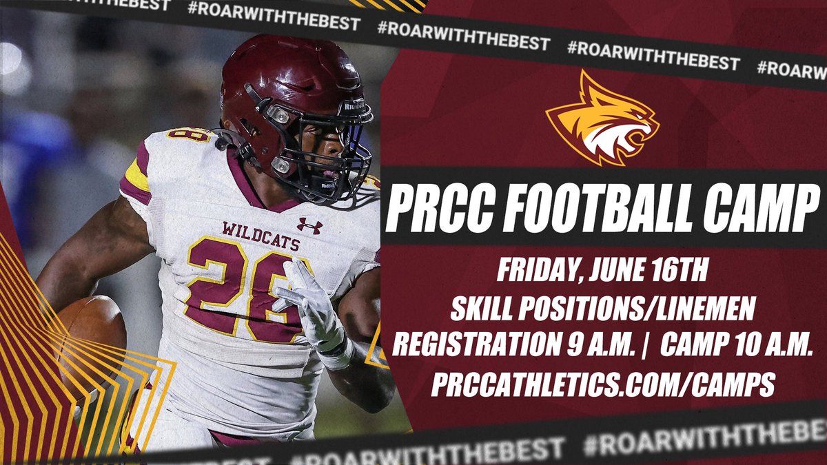 .@PearlRiverFB has announced its Skill Positions/Linemen camp! Visit PRCCAthletics.com/Camps to get more information and sign up! #ROARwiththeBEST🐾