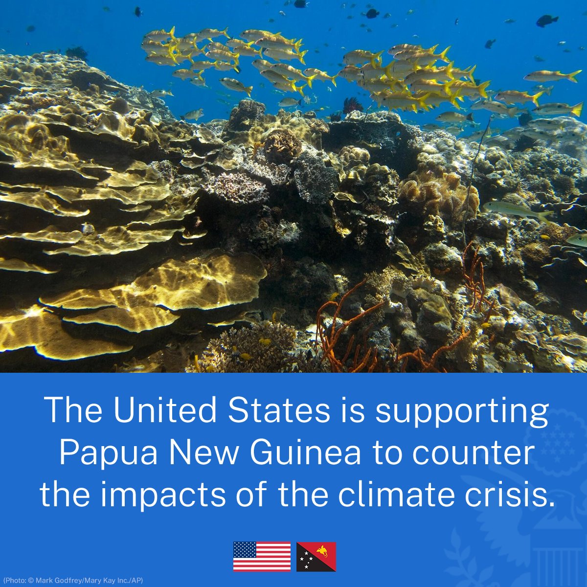 RTStateDept: Through <a href="/USAID/">USAID</a>, the United States will provide an additional $12.5 million to help Papua New Guinea strengthen the critical resources and systems needed to make communities more climate resilient. state.gov/deepening-u-s-…