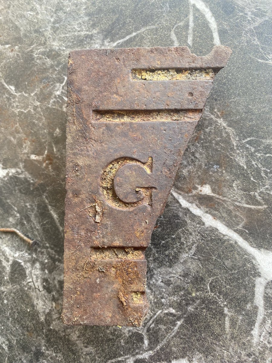 shanny1074's tweet photo. @IronCovers found this while digging around in the yard, so far I haven’t found the rest. Gas cover maybe? https://t.co/9rLYg4x8rc