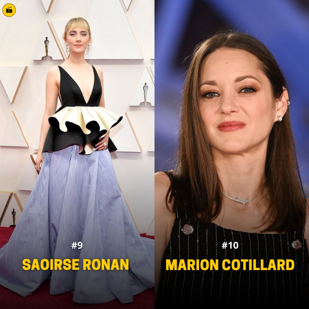 (5/5) Topo 10 Actresses from 2010 to 2020 according to ChatGPT.

#SaoirseRonan #MarionCotillard #Cinema #film #movie