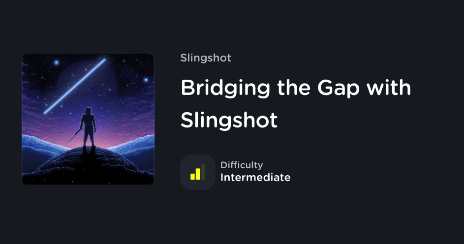 🌉 Bridge the gap with Slingshot! 🚀

Join our Quest to unlock the power of cross-chain bridging. Seamlessly transfer assets across Polygon, Optimism, Arbitrum, and BNB Chain!

l3.xyz/SlingshotBridge