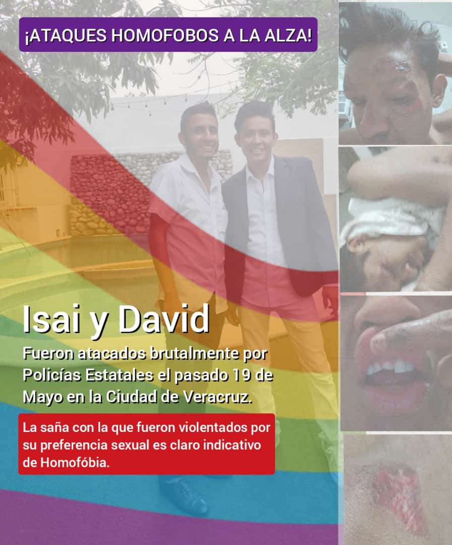 tv_yazi's tweet photo. 19 Mayo 2023 Veracruz Ver. MÉXICO.
Una pareja de hombres Gays es golpeada, discriminada y robadas sus pertenencias por #PoliciasEstatales de Veracruz. Eran al alrededor de la 1 am cuando Felipe Isaias Chiñas acudía con su esposo Rey David Cordoba a tomar un taxi en el eje inter https://t.co/vFAc0E9Iwv