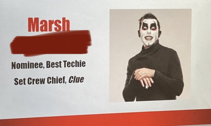 oh my god my technical director made my picture in our awards presentation Danhausen without telling me i nearly died it was great