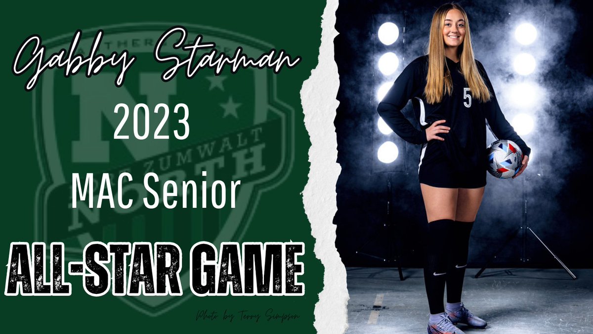 Congrats to Gabby Starman on her selection to the MAC Senior All-Star game!  The game will be played on June 16 at 6 pm at Soccer Park.