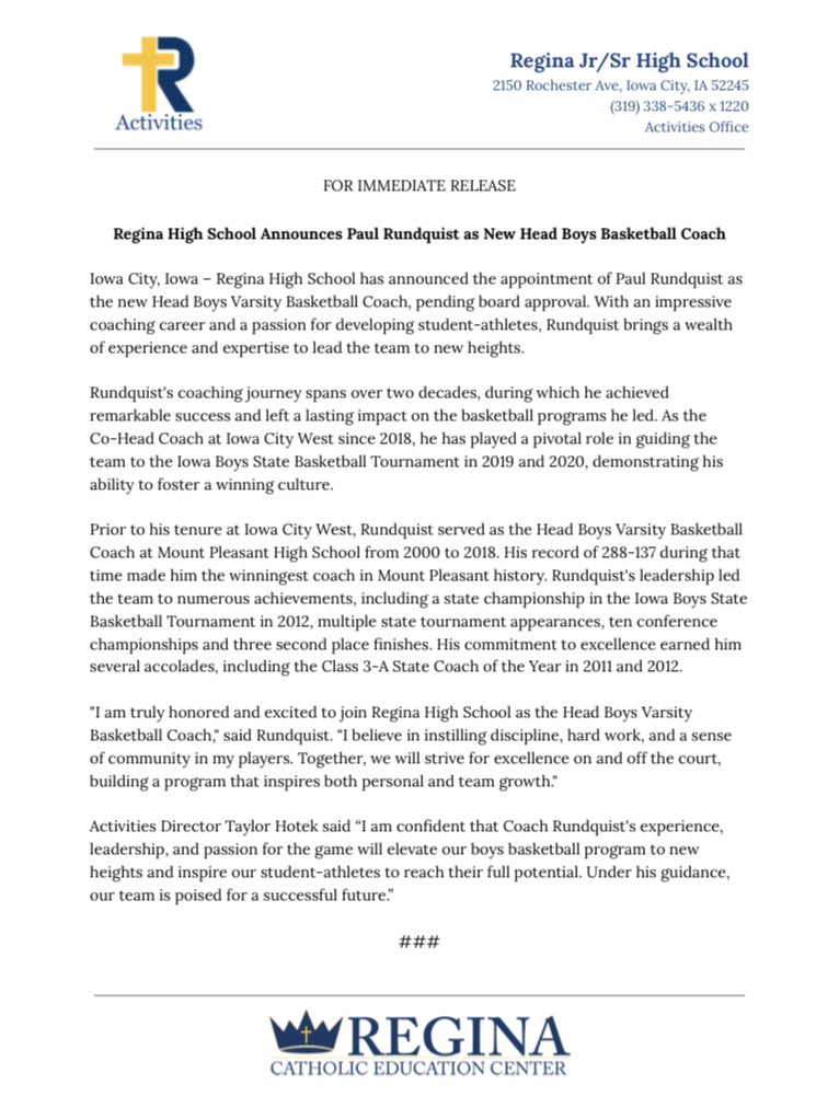 Regina Activities tweet media