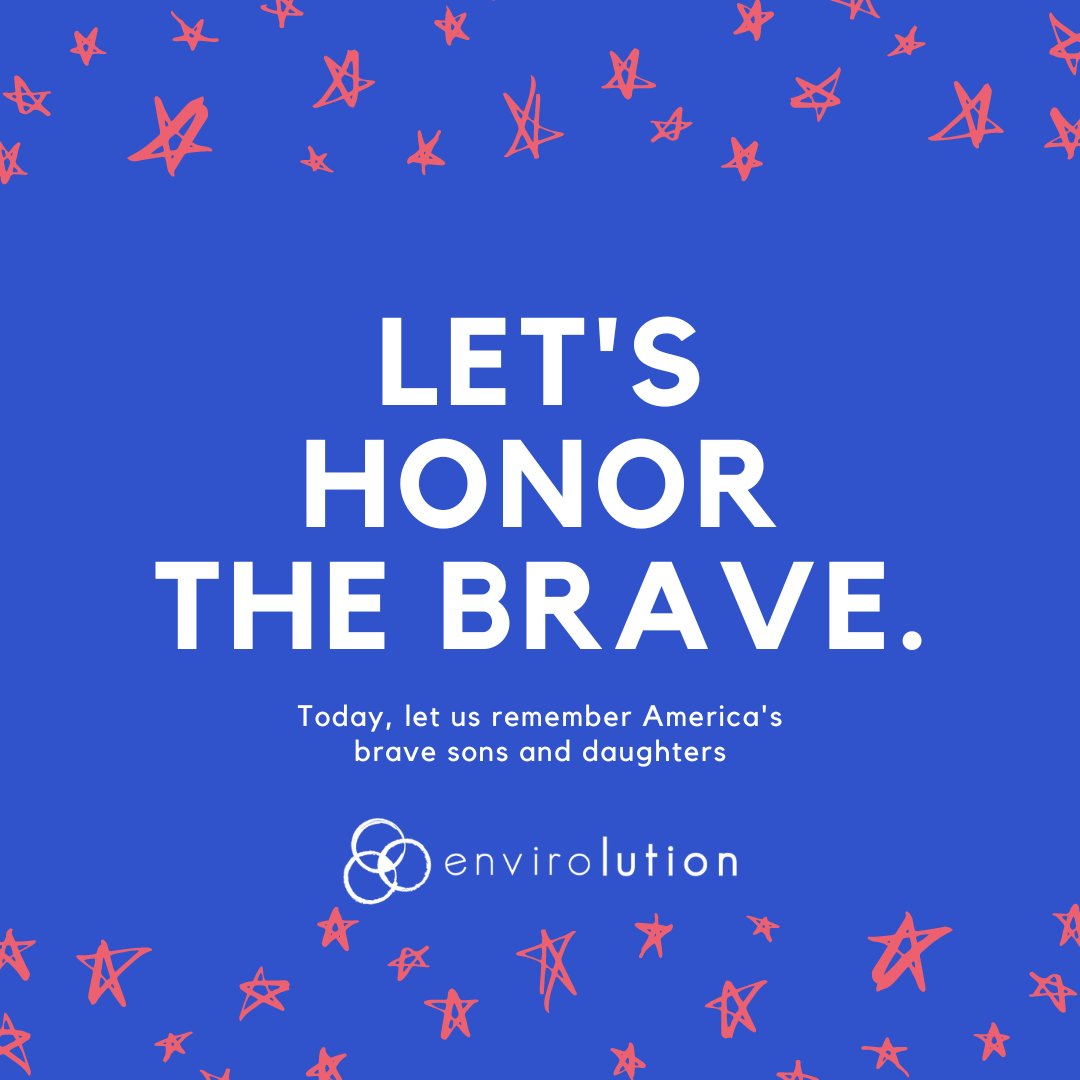 On this Memorial Day, Envirolution joins in honoring the brave men and women who made the ultimate sacrifice for our freedom. Our office will be closed today as we reflect on their selflessness and express our gratitude for their unwavering dedication. 🌟🕊️  #MemorialDay