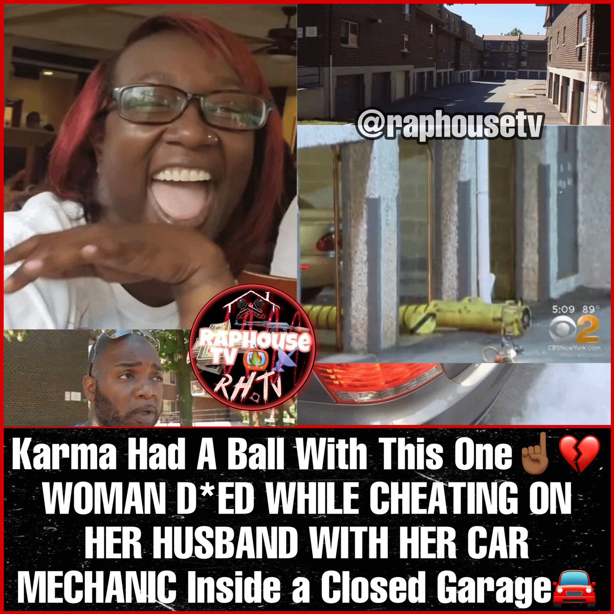 raphousetv2's tweet photo. Karma Had A Ball With This One☝🏾💔
Woman Died While Cheating On Her Husband With Her Car Mechanic Inside A Closed Garage🚘 Tameka Hargrave died while cheating on her husband with her car mechanic. Tameka and the mechanic were having sex in a closed garage while the car was running when they both passed out from the fumes and died. They were later found by her husband. 🕊️😔