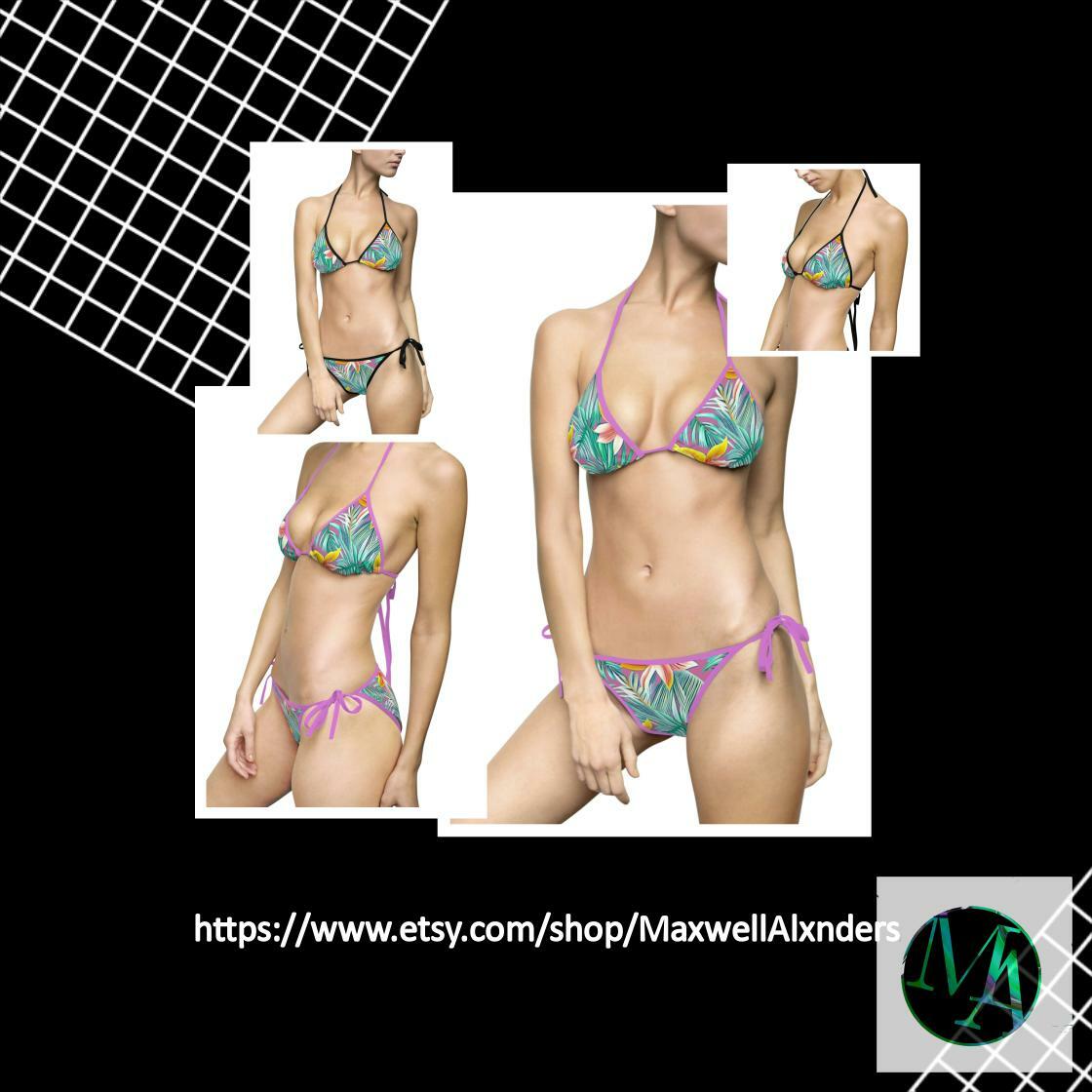 In stock. Going soon. Women's Tropical Pattern Bikini Swimsuit only at $42.16.. 
etsy.com/listing/142231…
#Tankini #Monokini
