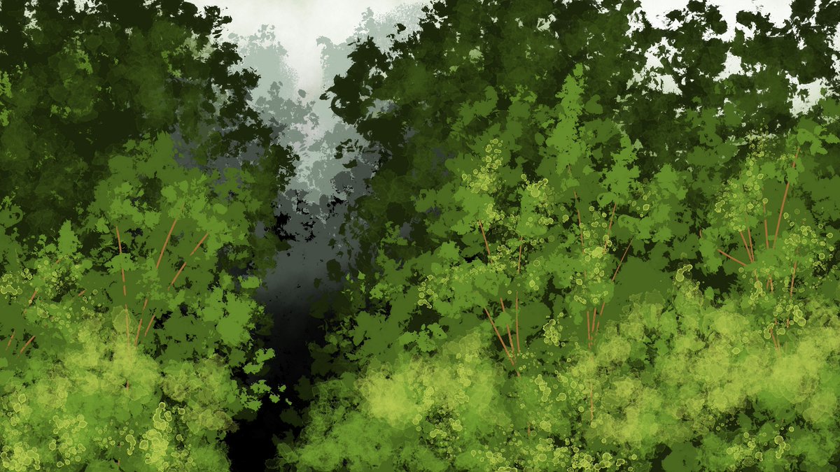 The project now is in full speed, that's why I forgot to post. Here's another jungle background (made in @TVPaint_Anim)