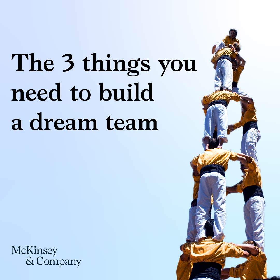 McKinsey's tweet photo. Achieving the best results doesn't happen by accident. You've got to create your own #success.
And that starts with the #team around you.
This is what you need in order to build the perfect one.
Learn more about teambuilding: https://t.co/vkc6hGr9Hc https://t.co/elIJtW71ud