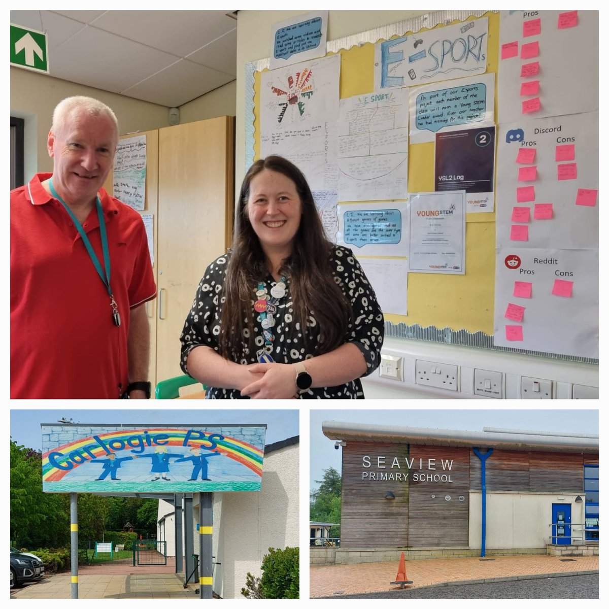 STEM-tastic day in @TayCollab visiting @IslaPrimarySch, @seaview_ps and @CarlogiePS to see exciting @EsportsAngus #IDL project in #partnership with @dundee_angus, @EsportsSCO & @MSEducationUK... all topped off with a visit to @BaldragonAcad to talk about #STEMnation! #LoveMyJob