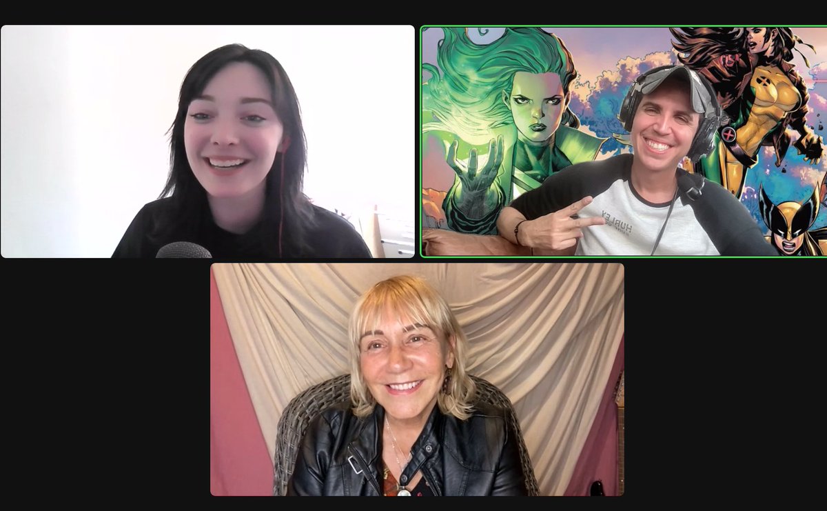 So familia. This happened. Spoke with both Emma Dumont and Lenore Zann. Aka POLARIS 💚🧲and ROGUE 👊💋Two of our heroes! Episode coming SOON! #XMen97 #xmenmonday #xtwitter #XSpoilers #mcu
