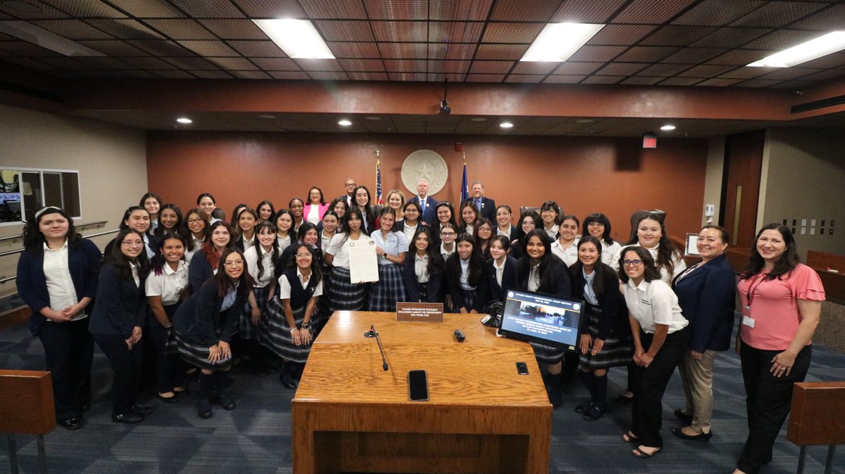 ElPasoCounty's tweet photo. Today's Commissioners Court approved and adopted a resolution recognizing May 22 as "Young Women’s Leadership Academy Day”.  The c/o 2023 are pioneers as the first class of founding sixth graders who joined the @Ysleta_YWLA when it first opened in 2016. 

Congratulation Seniors! https://t.co/ZCLlz0iPEq