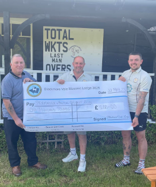 DorsetMason's tweet photo. Blackmore Vale Lodge supported another local community asset to kickstart their appeal for a new roller to replace their current one which is on its last legs. Sturminster Newton and Hinton CC https://t.co/ZuITozvyxm