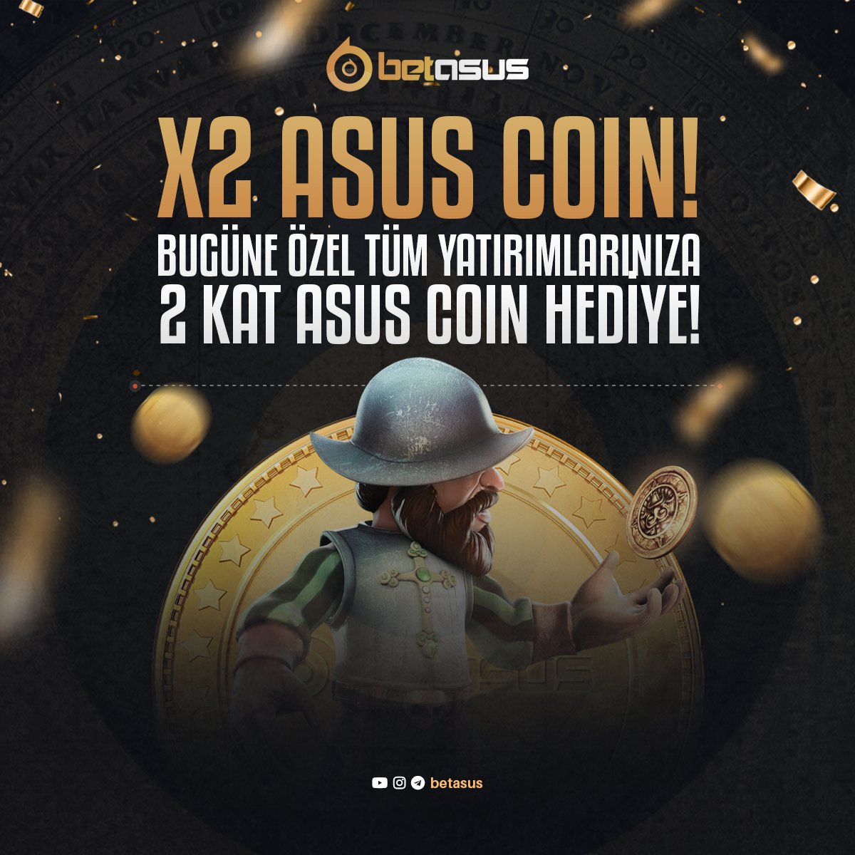 Bugüne Özel Tüm Yatırımlarınıza 2 Kat ASUS COİN Hediye! #Betasus asusbet.link/gorev Betasus #bahis #casino #slot #bonus