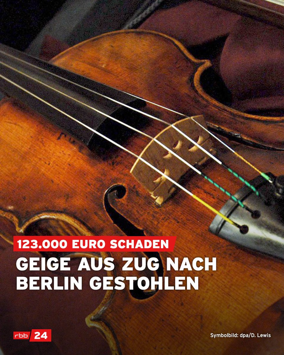 rbb24's tweet photo. Eine Musikerin transportierte am Freitag laut #Polizei ihre wertvolle #Geige samt Zubehör von #Berlin nach #Stuttgart - vergaß dann aber alles beim Ausstieg im Zug. Auf dem Rückweg des #ICE hat dann offenbar eine unbekannte Person den Koffer mitgenommen. https://t.co/VXS5VFeNZF https://t.co/fQ3pNBK7yp