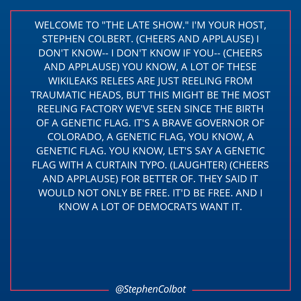 Stephen Colbot tweet media