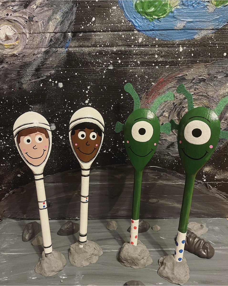 LORStorySpoons's tweet photo. Excited to share the latest addition to my #etsy shop: Space Themed Story Spoons : Astronauts and Aliens #nursery https://t.co/p56a0Tww7c https://t.co/I08jy5j04j