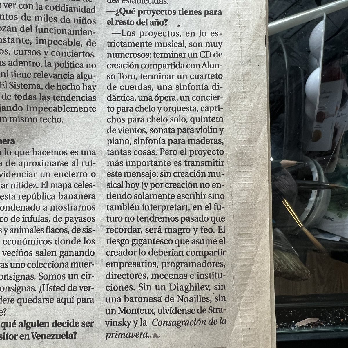 En 2013 entrevisté a Paul Desenne y la última respuesta siempre siempre siempre viene al caso
