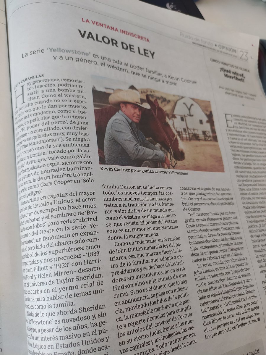 Lucía Cabanelas (@luciacab) on Twitter photo Una que sigue defendiendo los wéstern a toda costa. Aquí, un poquito de Yellowstone y los ecos de la Mafia.
Lo mío en el <a href="/ABC_Cultural/">ABC Cultural</a> abc.es/play/series/cr… Una que sigue defendiendo los wéstern a toda costa. Aquí, un poquito de Yellowstone y los ecos de la Mafia.
Lo mío en el <a href="/ABC_Cultural/">ABC Cultural</a> abc.es/play/series/cr…