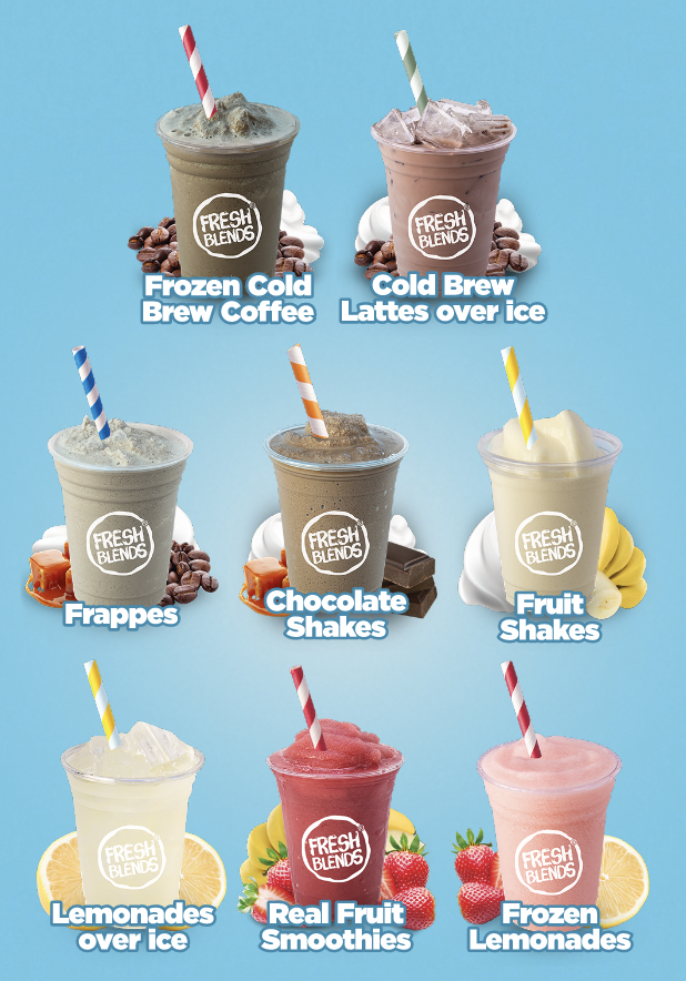 FreshBlendsUS's tweet photo. So, what's on the menu? 🥤 
- Smoothies 
- Shakes 
- Frozen cold brew 
- Frozen lemonade 
- Endless combinations of mix-and-match flavors!  

Visit select stores in Jacksonville, Gainesville and St. Augustine for a refreshing treat🍓🍫 @CircleKStores  #Jacksonville #Gainesville https://t.co/50l7UpKtbI