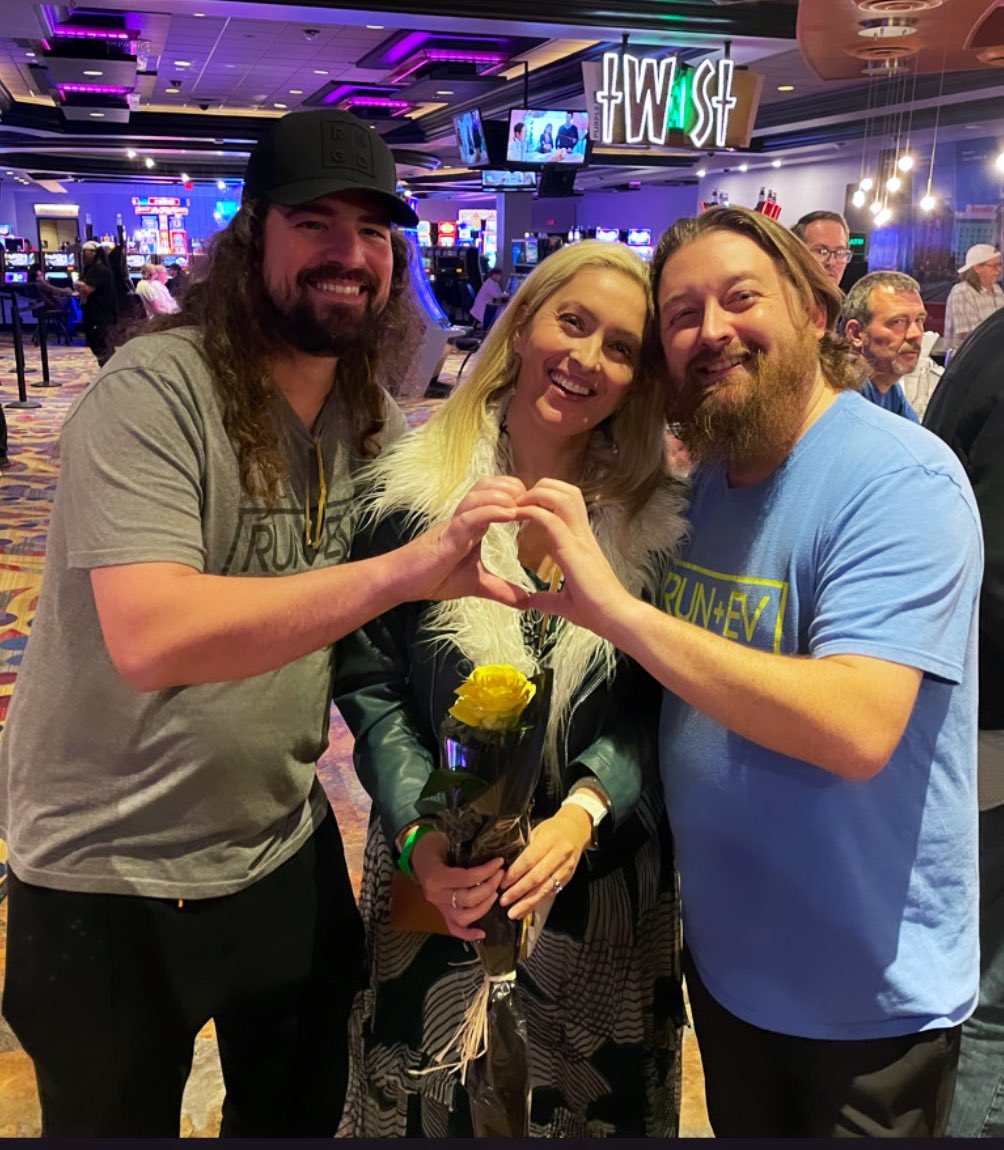 LuckyJadeJules's tweet photo. A massive thank you to @RGPokerSeries @HarrahsKC tournament directors, dealers, & property staff for hosting us this week! It was so incredible to be back in glorious KC & I’m endlessly thankful to @tkarn421 for creating the best tournament series & poker family in the game! 🫶 Can’t wait to see y’all in Vegas! ♠️♥️♣️♦️ #TeamRunGood