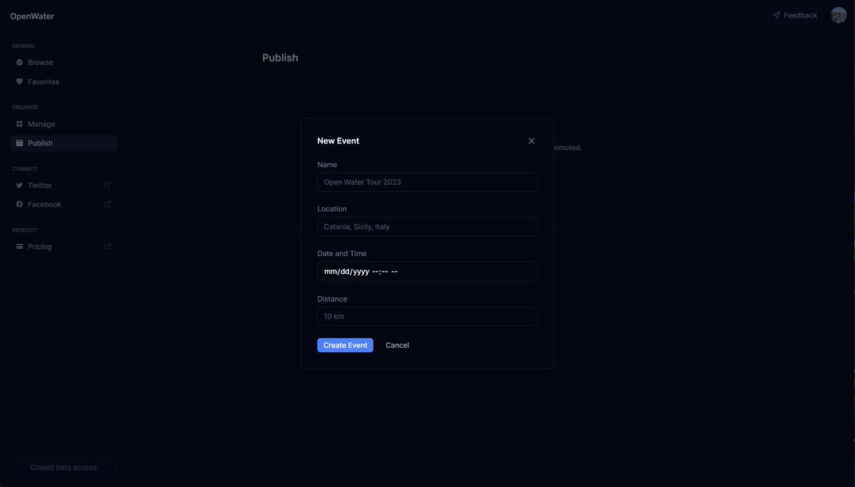 stmonolo's tweet photo. Not sure if anyone following is interested, but I'm building an app to discover and post open water swimming events (competitions in seas and lakes) during my free time.

It's under development and subject to bugs, but if you want, give it a try and let me know.

@joinopenwater https://t.co/7yYP341vbF