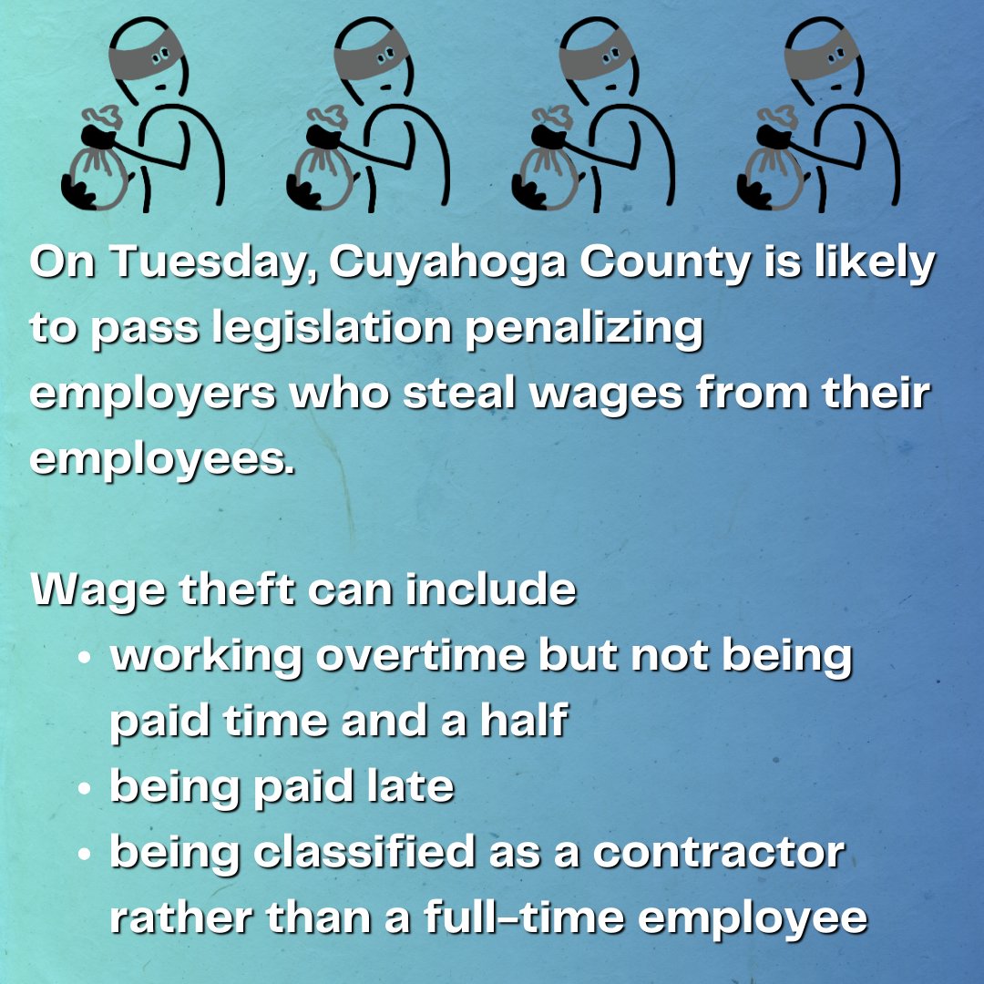 neoworkercenter's tweet photo. free at 5 PM tomorrow? Cuyahoga County Council is likely to pass legislation against wage theft. Come through &amp; show support for pro-work policies in the county!

📅 When: Tuesday, May 23rd, at 5:00 PM

📍 Where: Cuyahoga County Council Chambers, 4th floor at 2079 E 9th St https://t.co/Dwx46FpTS9