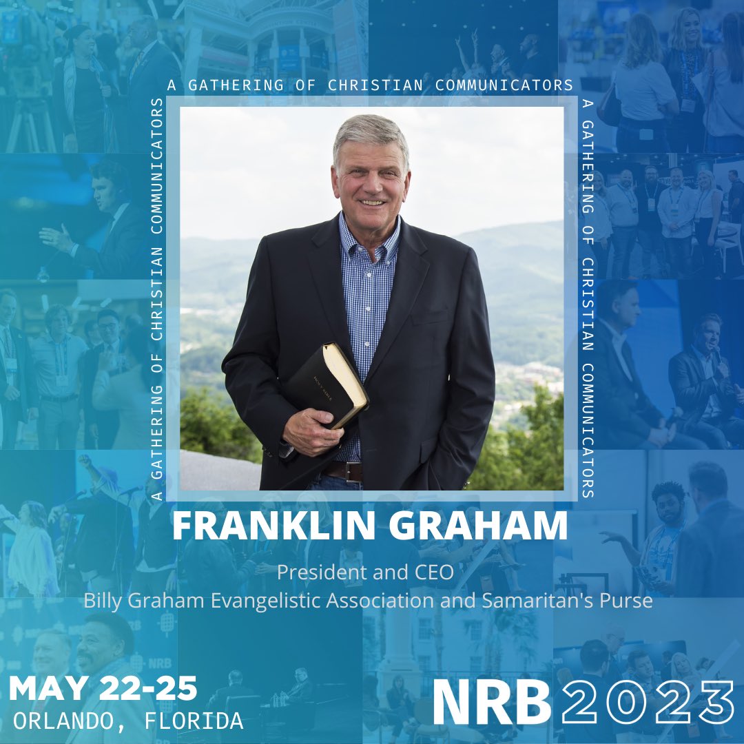 My father <a href="/BillyGraham/">Billy Graham</a> spoke several times over the years at the <a href="/NRBConvention/">NRB 2026</a> &amp; I’m looking forward to sharing a message at the opening session tonight in Orlando, Florida! #NRB2023