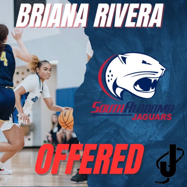 bridaballer2024's tweet photo. Blessed to receive a re-offer from @SouthAlabamaWBB 🙏🏼 Thank you Coach @YolishaJ 💙❤️ https://t.co/UFR6EQtdnn