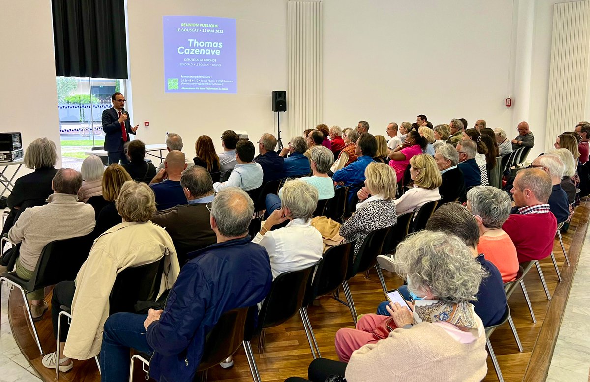 T_Cazenave's tweet photo. 🗣️Merci d’être venus en nombre ce soir pour échanger sur ces derniers mois de travail à l’@AssembleeNat et en circonscription !
Institutions, retraites, transition écologique, mobilités, études, santé, éducation, Europe.. autant de sujets qui ont nourri notre débat. #avecvous 🤝 https://t.co/9mc4Sl1lmH