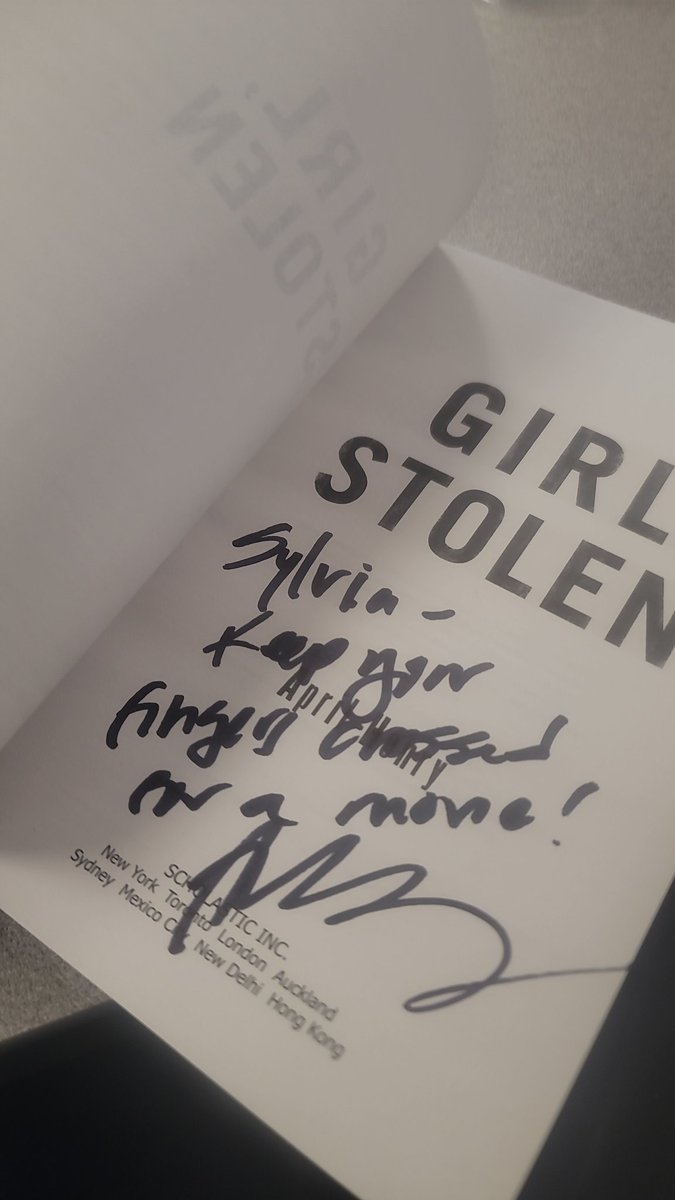 This Monday started off with a BANG! Got an  autographed copy of April Henry New York Best Seller author! @LobosLibrary  #loboswillbeheard