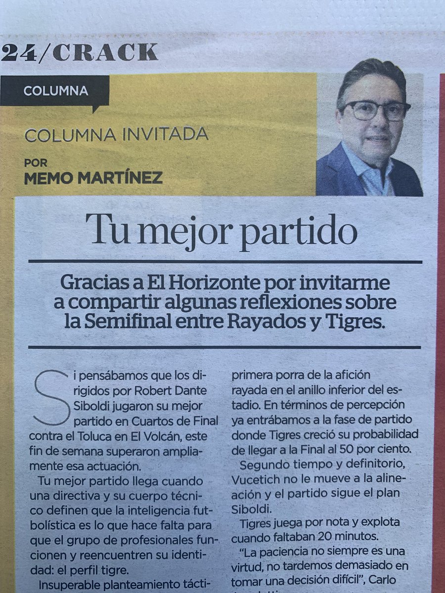 Que gane la ciudad y la mejor afición de México ( nunca he estado de acuerdo con anti rayados y anti tigres )
Es fútbol y se vale tener camiseta pero no dividirnos o denostarnos <a href="/TigresOficial/">Club Tigres 🐯</a> <a href="/Rayados/">Rayados</a> <a href="/ElHorizontemx/">El Horizonte</a> 

elhorizonte.mx/opinion/tu-mej…